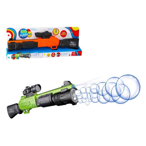 Fucile sparabolle a batteria Usb con 2 flaconi (50ml) BIG BUBBLES Assortito 42707