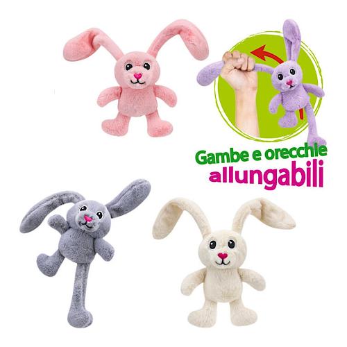 Peluche Coniglio gambe e orecchie allungabili (26cm) PELUX Assortito 83502