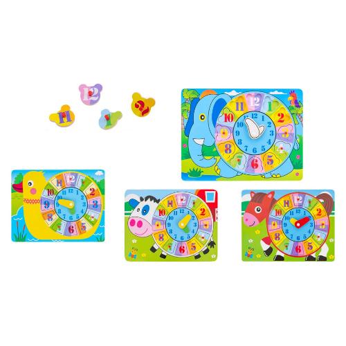 Puzzle Orologio 24m+ (30x22,7cm) SIR WOOD Assortito 42878