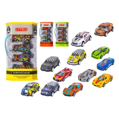 Set auto modelli con retrocarica Metal Gear scala 1:64 12 pz SPIDKO Assortito 42860