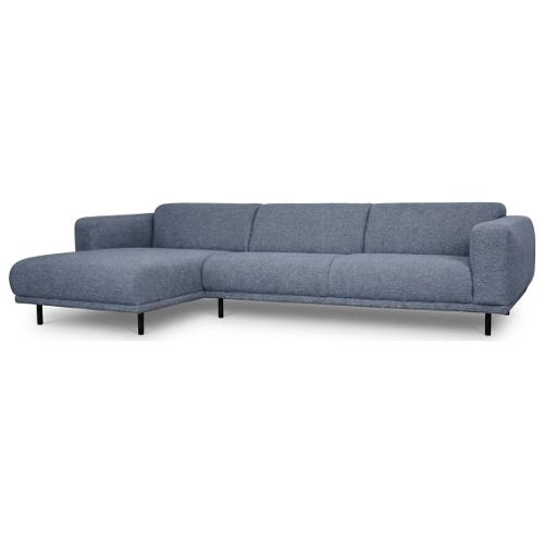 BALENA Divano 3 posti penisola a sinistra Aragon 72 Grigio chiaro