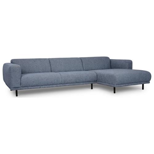 BALENA Divano 3 posti penisola a destra Aragon 72 Grigio chiaro