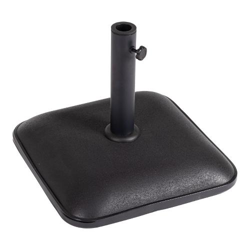 Base ombrellone cemento, resina, acciaio BARRY Qu 25 Kg Nero 0796031