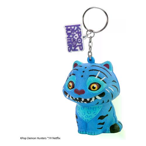 Portachiavi Squishy Derpy Tiger poliuretano (50x70mm) K-POP DEMON HUNTERS Azzurro e Nero CR2892