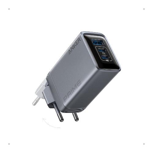 Caricabatterie USB Type-A, USB Type-C PRIME Charger GaN 100W Black e Gray A2688341