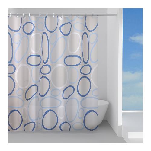 Tenda doccia in plastica (180x200cm) CIOTOLI Azzurro e Bianco TVI13441830