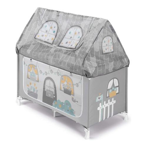 Lettino viaggio casetta pieghevole (128,5x73x120cm) DAILY DOLCI SOGNI Grigio L114 GR