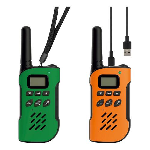 Walkie talkie Multi canale portata 5 km I'M A GENIUS EXPLORER Verde e Arancio 117116