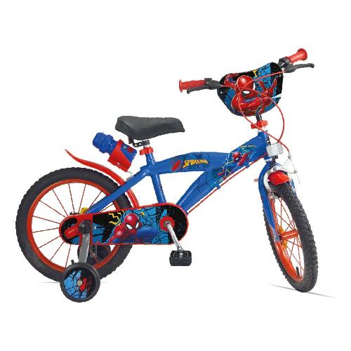 Mountain Bike acciaio ( 1 vel ) 14" con rotelle SPORT ONE Blu e Rosso 120145115