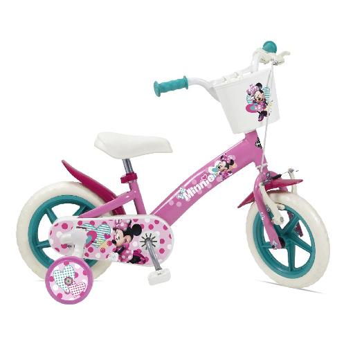 Mountain Bike acciaio ( 1 vel ) 12" con rotelle e ruote piene SPORT ONE Rosa e Bianco 120125110