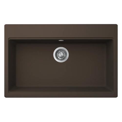 Lavello 1 vasca (79x51cm) TIME 130 Espresso Opaco LG213078