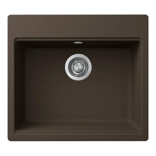 Lavello 1 vasca (57x51cm) TIME 105 Espresso Opaco LG210578