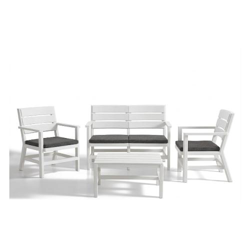 Set da esterno polipropilene DOGHE 4 posti Bianco 9690