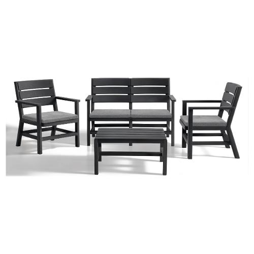 Set da esterno polipropilene DOGHE 4 posti Grafite 9690 4