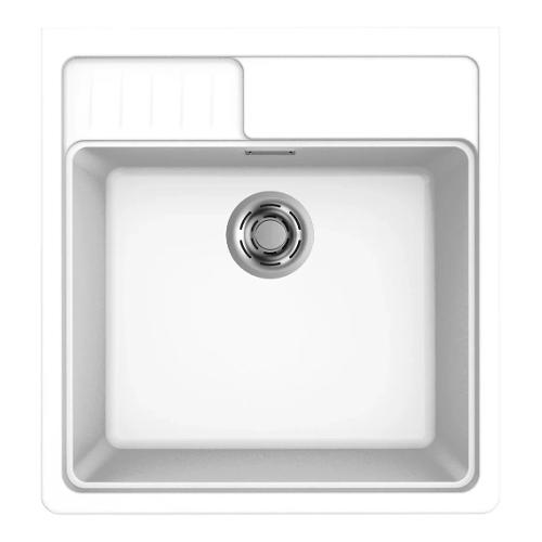 Lavello 1 vasca (60x63,5cm) SPAZIO 600 Bianco Satinato LKS60096