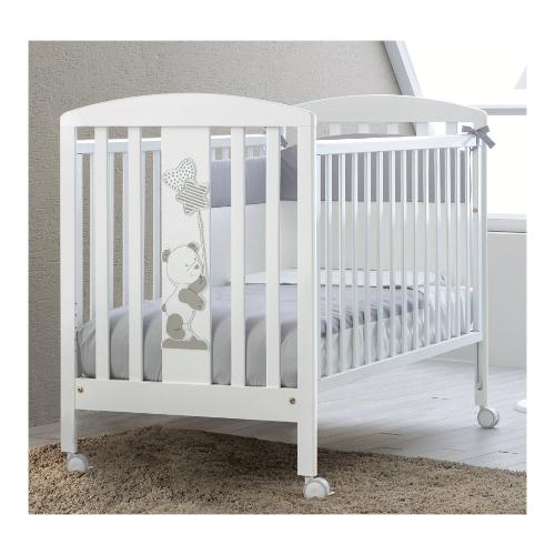 Lettino infanzia ORSETTO (133,5x71x94cm) Bianco 0127ORSBS
