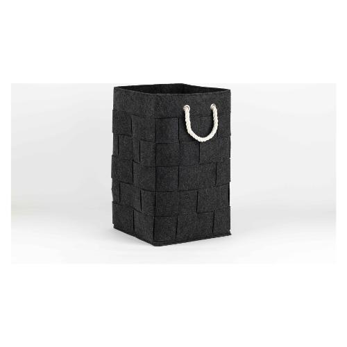 Porta biancheria tessuto poliestere (30x30x50cm) Scacco Antracite Art.108