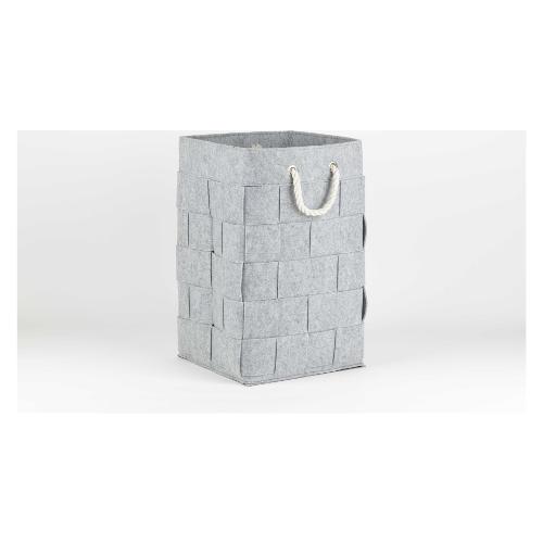 Porta biancheria tessuto poliestere (30x30x50cm) Scacco Grigio Art.107