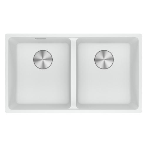 Lavello 2 vasche (75,3x43,3cm) Mrg 120 35 35 MARIS Bianco Opaco 125 0686 735
