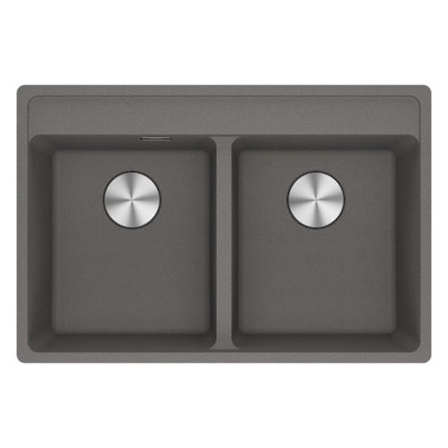 Lavello 2 vasche (76x51cm) Mrg 620 35 35 tl MARIS Stone grey Opaco 114 0661 676