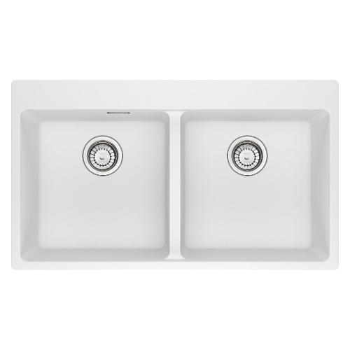 Lavello 2 vasche (86x50cm) Mrg 620 39 39 ftl MARIS Bianco Opaco 114 0666 366