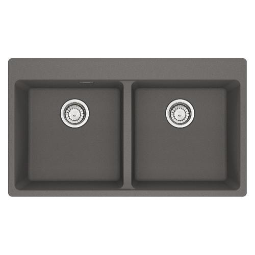 Lavello 2 vasche (86x50cm) Mrg 620 39 39 ftl MARIS Stone grey Opaco 114 0666 364