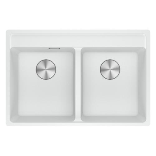 Lavello 2 vasche (76x51cm) Mrg 620 35 35 tl MARIS Bianco Opaco 114 0661 678
