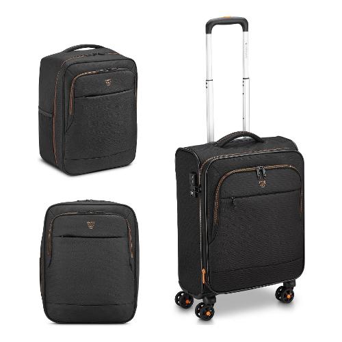 Set trolley morbido 1 pz tg. S con 2 zaini cabina FLYOVER Nero 41411601
