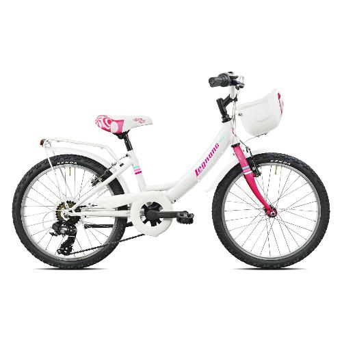 City Bike acciaio ( 6 vel ) 20" HAPPY Bianco 26L636B