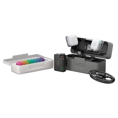 Microfono MIC Mini 2  2 TX + 1 RX + Charging Case Grey DJMC21