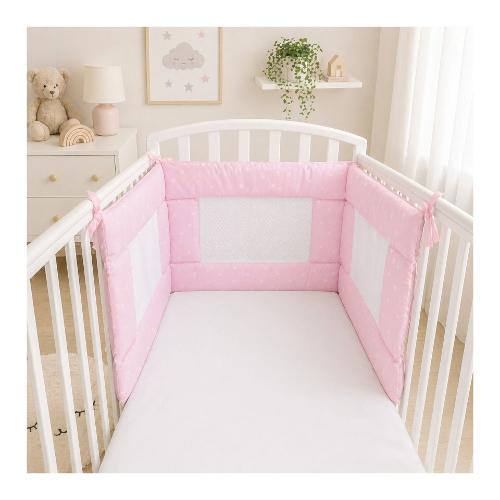 Paracolpi lettino 3D AIR MESH Stella rosa AIRSR