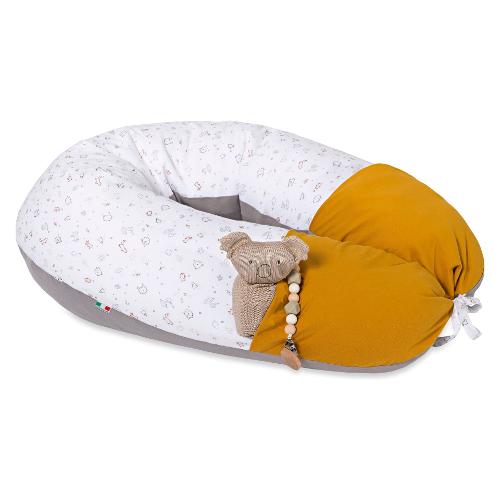 Cuscino allattamento con tasche DODO Senape DOSE