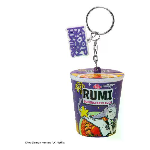 Portachiavi Squishy Rumi Flavor Noodles poliuretano (45x50mm) K-POP DEMON HUNTERS Viola CR2234