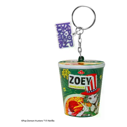 Portachiavi Squishy Zoey Flavor Noodles poliuretano (45x50mm) K-POP DEMON HUNTERS Verde CR2237