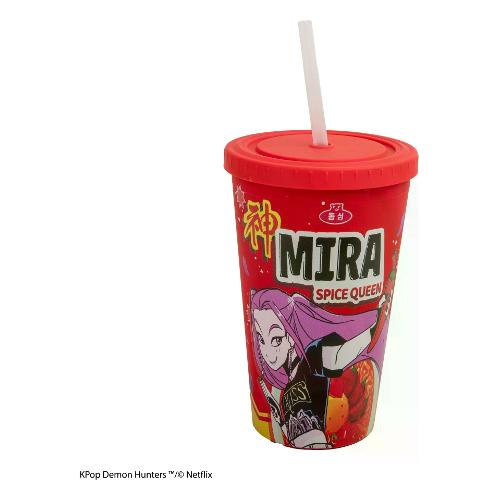 Tazza termica Tumbler MIra Spice Queen con cannuccia plastica (475ml) K-POP DEMON HUNTERS Rosso CR4384