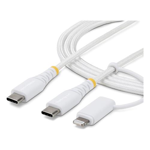 Cavo USB C 2in1 con Adattatore Lightning White 1m 1M U2 LNTC CABLE