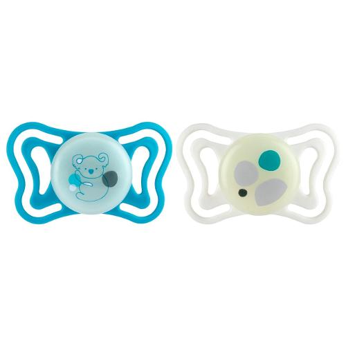 Succhietto lumi (16-36m) silicone 2 pz PHYSIOFORMA LIGHT Verde acqua e Bianco 00071086400000