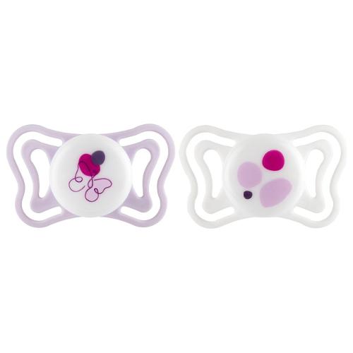 Succhietto bimba (2-6m) silicone 2 pz PHYSIOFORMA LIGHT Rosa e Bianco 00071088110000