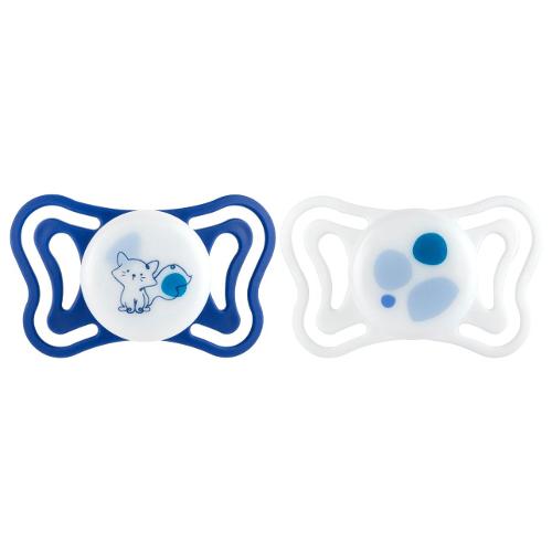 Succhietto bimbo (16-36m) silicone 2 pz PHYSIOFORMA LIGHT Blu e Bianco 00071086210000