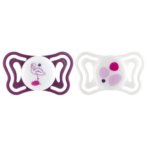 Succhietto bimba (16-36m) silicone 2 pz PHYSIOFORMA LIGHT Viola e Bianco 00071086110000
