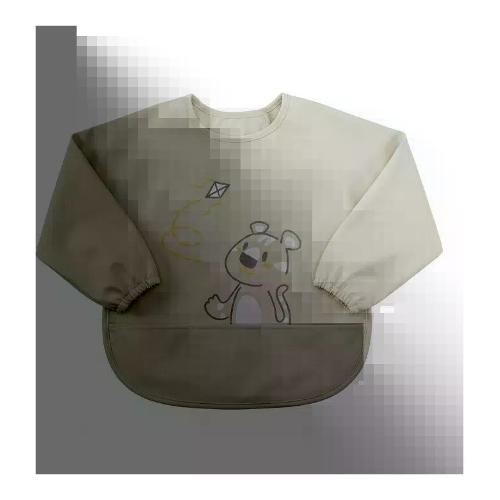 Set bavaglini 2 pz con maniche e tasca briciole Grigio 00016302350000