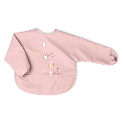 Set bavaglini 2 pz con maniche e tasca briciole Rosa 00016302150000