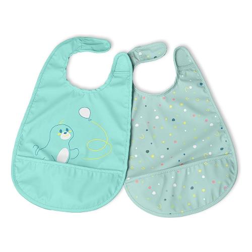 Set bavaglini 2 pz con tasca briciole Azzurro 00016301250000