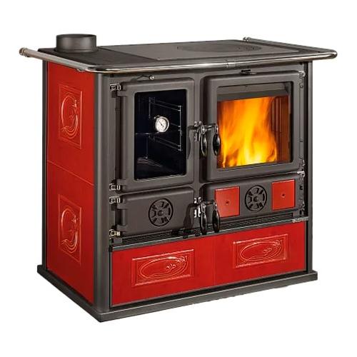 Cucina legna 8,2kW ROSA Sinistra Reverse Vst 16 Ceramica Bordeaux 5 stelle (103x65x85,1cm)