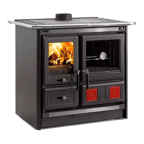 Cucina legna 9,5kW ROSA L Vst 16 Steel Black 5 stelle (97,5x67x86,1cm)