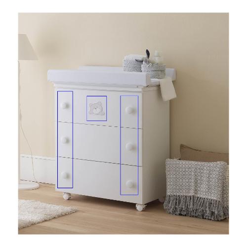 Kit pomoli bagnetto 6 pz con sagoma decoro applicabile TEO KITTEO