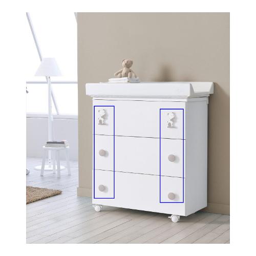 Kit pomoli bagnetto 4 pz con sagome decoro applicabili ORSETTO KITORS