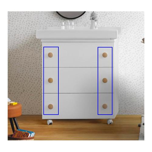 Kit pomoli bagnetto 6 pz WIN Naturale KITNAT