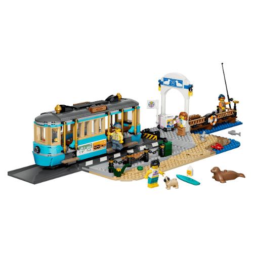 Tram classico della spiaggia ( 693 pz ) CITY TRAIN 7a+ 60506