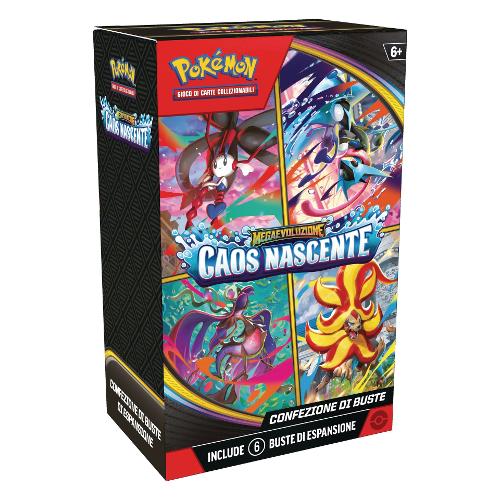 Carte gioco POKÉMON Megaevoluzione Caos Nascente bundle 6 buste Assortito PK10403 I